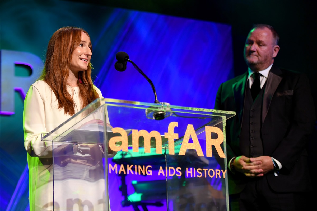 amfAR Trustee Amy Andelson and CEO Kevin Robert Frost
