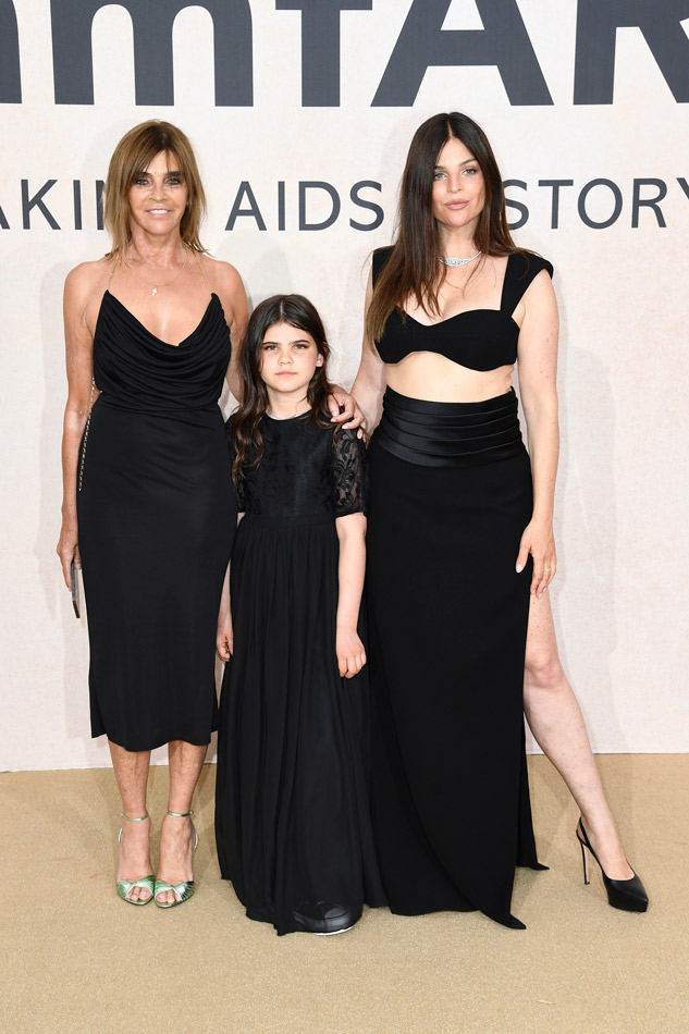 Carine Roitfeld, Romy Nicole Konjic and Julia Restoin Roitfeld (Photo by Getty Images)