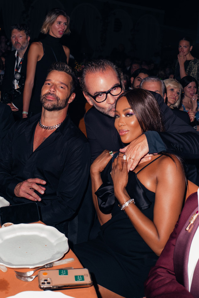 Ricky Martin, Remo Ruffini, and Naomi Campbell (photo by German Larkin)