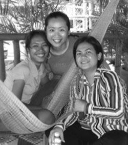 Pheng Pharozin (right) pictured in 2006 with fellow Cambodian activist and ACATA member Mony Pen (left) and former TREAT Asia program manager Jennifer Ho