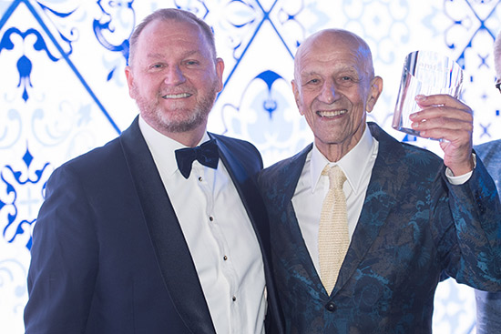 Alex Katz (Right) with amfAR CEO Kevin Robert Frost (Left)