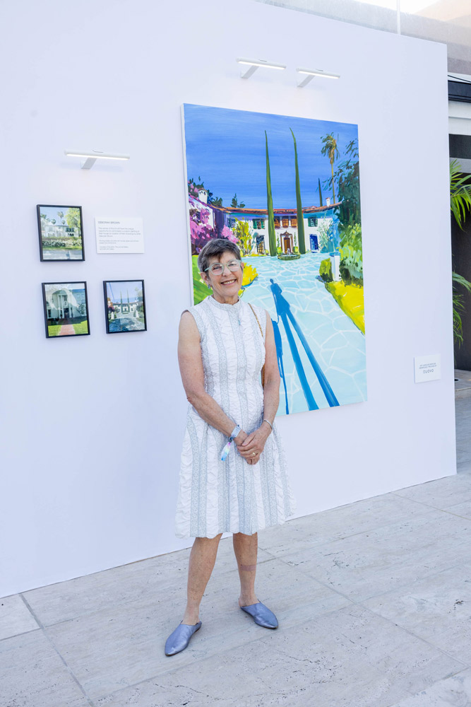 Artists Deborah Brown auctioned off the opportunity to commission a painting by her of the winning bidder’s residence (Photo: Capehart Photography)