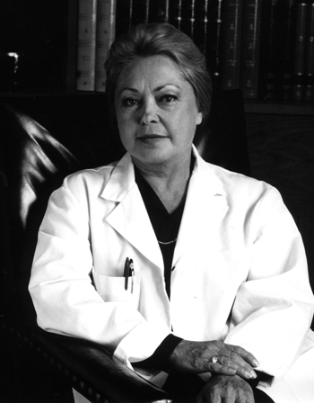 Dr. Mathilde Krim in 1983