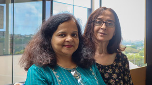 Fogarty-IeDEA Mentorship Program trainee Smita Nimkar (left) and Dr. Azar Kariminia (right) at the Kirby Institute, University of New South Wales, Sydney, Australia