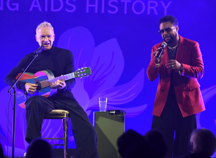 Sting performed “Englishman in New York” with surprise guest Shaggy.