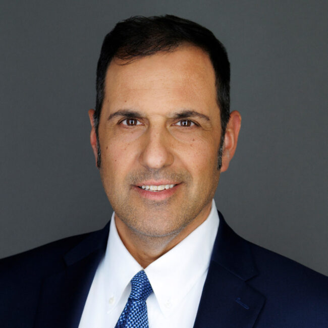 Headshot portrait of Andrea Gramatica, Ph.D., amfAR's Vice President of Research