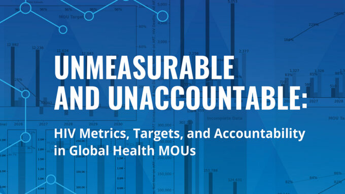 Feature image for amfAR's report on shortcomings in new global HIV program funding agreements
