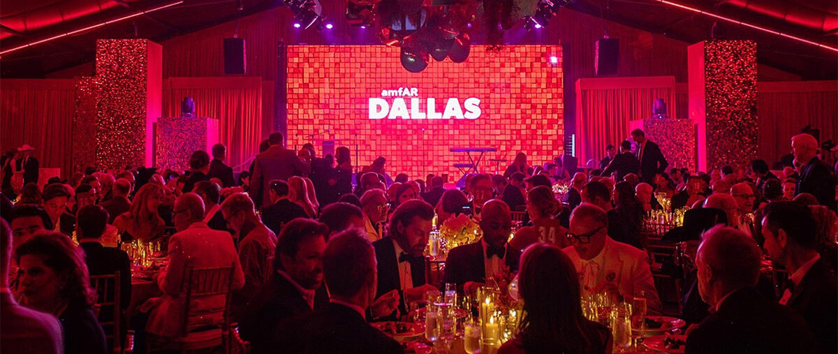 Photo of the interior of the amfAR Dallas Event