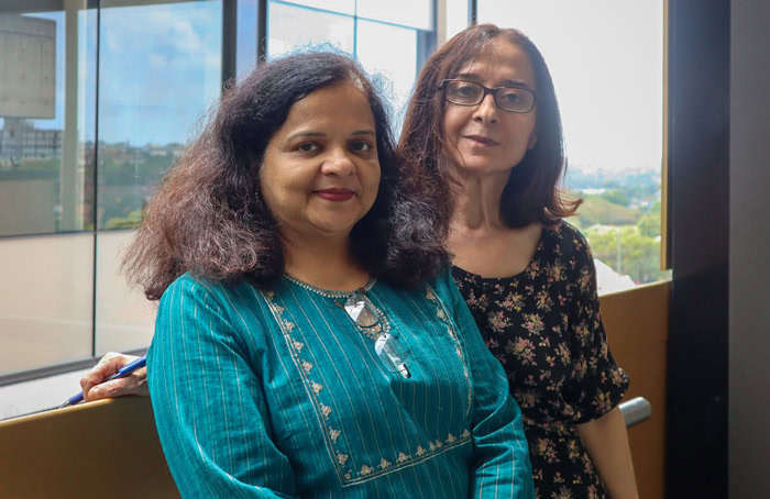 Fogarty-IeDEA Mentorship Program trainee Smita Nimkar (left) and Dr. Azar Kariminia (right) at the Kirby Institute, University of New South Wales, Sydney, Australia