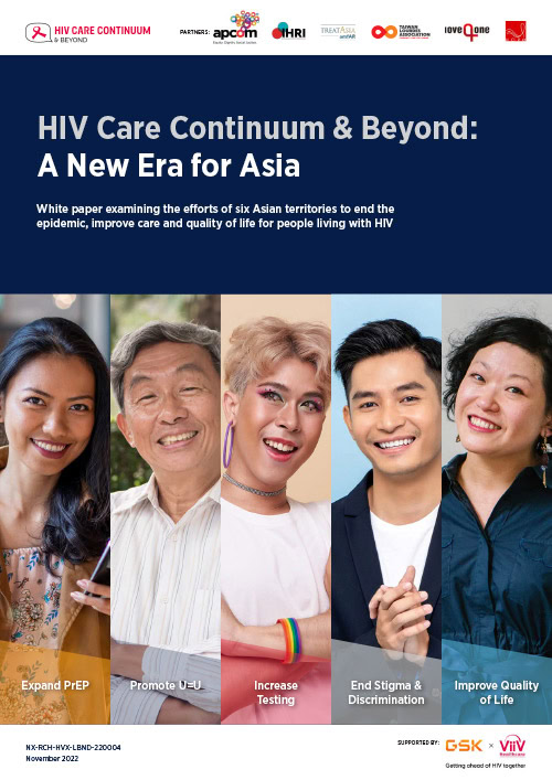 Cover of the white paper HIV Care Continuum & Beyond: A New Era for Asia