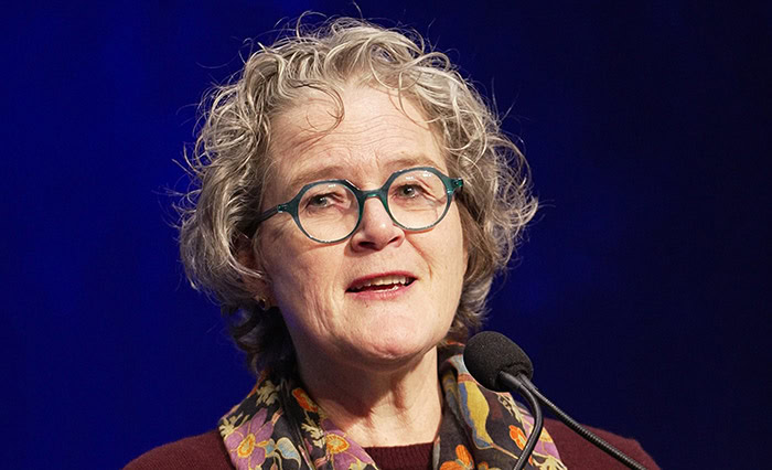 Dr. Jeanne Marrazzo speaking at the Conference on Retroviruses and Opportunistic Infections, March 2024.