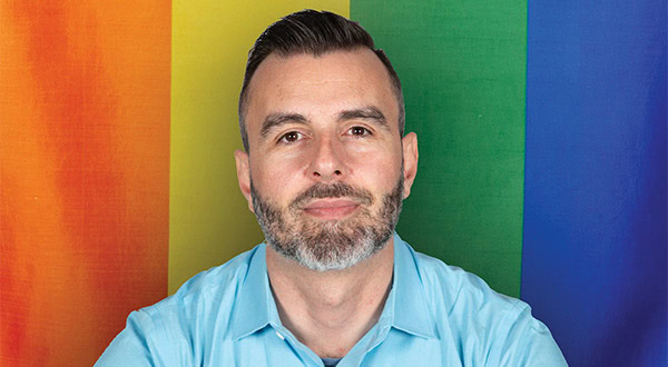 Portrait of Jeremiah Johnson of PrEP4All, featured in amfAR's article on HIV advocacy collaboration