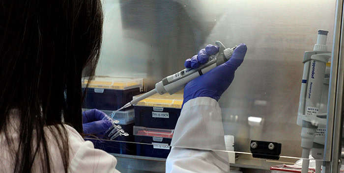 Laboratory photo illustrating amfAR-funded HIV research from the past year
