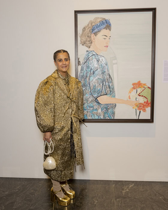 Maria Berrio, amfAR Award of Excellence honoree, at the TWO x TWO benefit (Photo: Kevin Tachman)