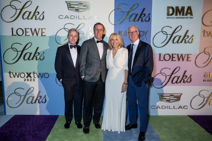 amfAR leaders Michael Lorber, T. Ryan Greenawalt, Cindy Rachofsky, and Kevin McClatchy at TWO x TWO