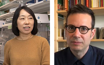 Portraits of HIV reservoir researchers Xu Yu and Mathias Lichterfeld