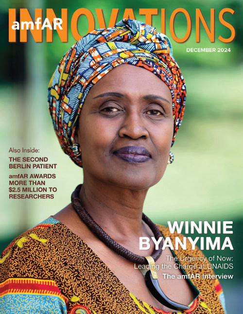 Cover of amfAR's Winter 2024 Innovations newsletter