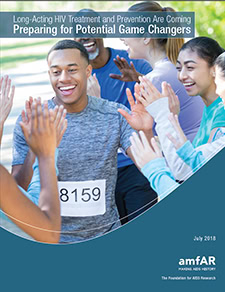 Icon illustrating the overview section of amfAR's report on long-acting HIV treatment and prevention