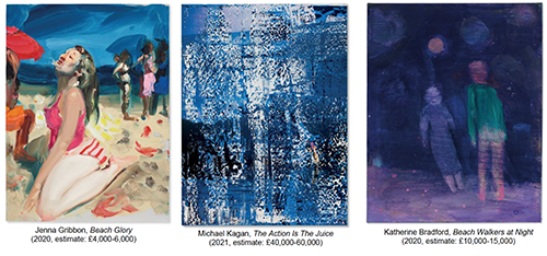 Contemporary artwork donated for Christie's From the Studio sale benefiting amfAR