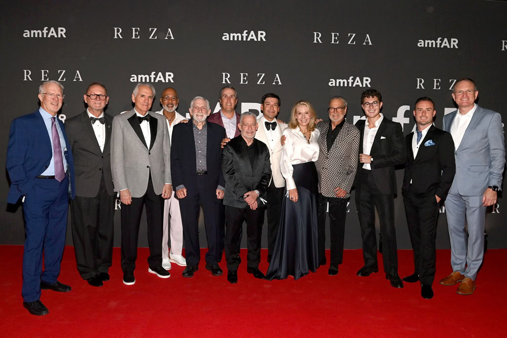 (L-R) Kevin McClatchy, Kevin Robert Frost, Vin Roberti, Phill Wilson, Merv Silverman, Ryan Greenawalt, Aron Marquez, Cindy Rachofsky, Howard Rachofsky, Laurence Milstein, Tony Mancilla, Kyle Clifford