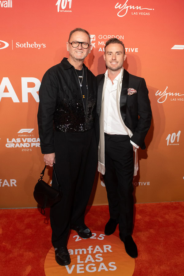 amfAR CEO Kevin Robert Frost and amfAR Board Member Tony Mancilla