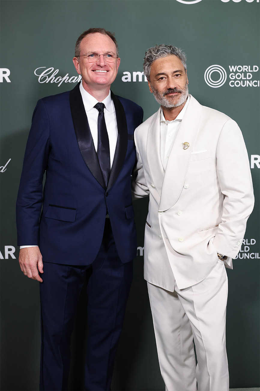 amfAR CEO Kyle Clifford and Taika Waititi (Photo by Getty Images)